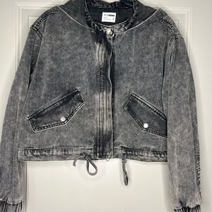 Washed Black Denim Jacket